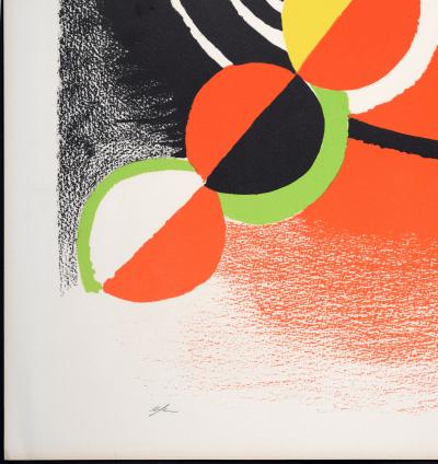 Sonia DELAUNAY - Abstract Composition, c. 1969 - Hand-signed 2