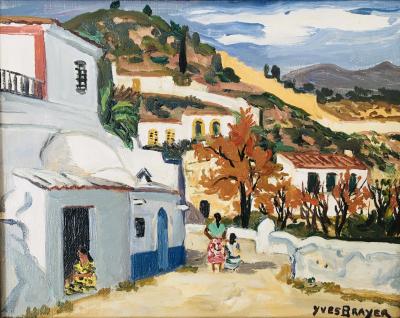 Yves BRAYER - Quartier de l’Albacin, Grenade, 1980 - Huile sur toile signée 2