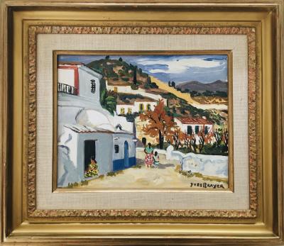 Yves BRAYER - Quartier de l’Albacin, Grenade, 1980 - Huile sur toile signée 2