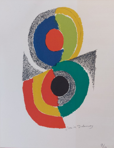Sonia DELAUNAY - Rythmes et couleurs (1971) - Lithographie originale en couleurs signée au crayon 2