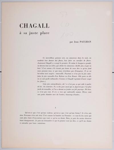 Marc CHAGALL - Les deux profils, 1957 - Lithographie 2