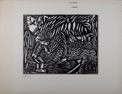 Raoul Dufy (After) - La Pêche (#2A), c. 1910 - Woodcut print 2