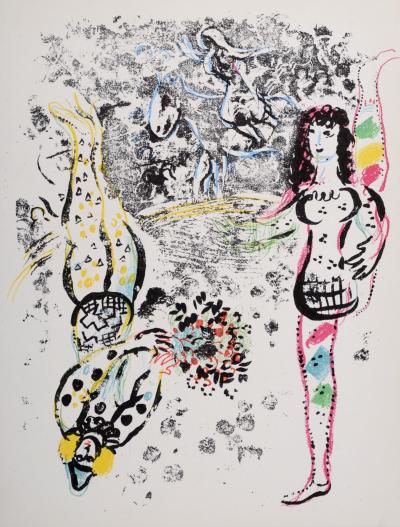 Marc CHAGALL - Le Jeu des Acrobates, 1963 - Lithographie 2