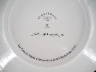 ZAO Wou-Ki - Vie Marine : Ronde des poissons - Sérigraphie sur Porcelaine signée 2