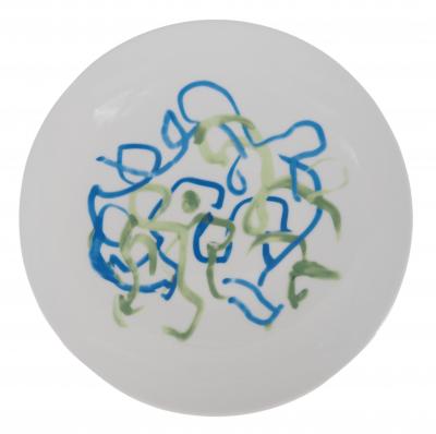 ZAO Wou-Ki - Vie Marine : Algues - Sérigraphie sur Porcelaine signée