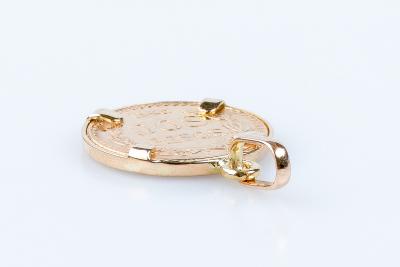 Pendentif pièce Estados Unidos Mexicanos de 2 Pesos de l'année 1945 en or rose 18 carats 2