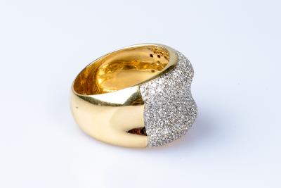 Bague diamant en or jaune 18 carats 2