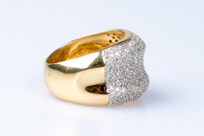 Bague diamant en or jaune 18 carats 2