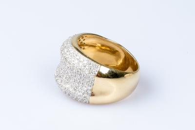 Bague diamant en or jaune 18 carats 2