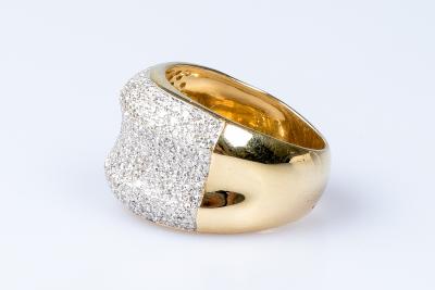 Bague diamant en or jaune 18 carats 2