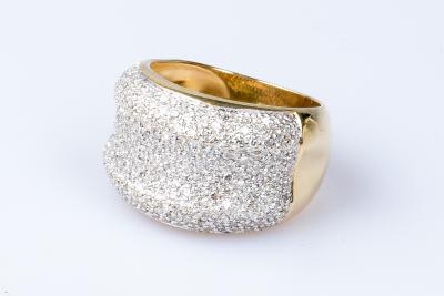 Bague diamant en or jaune 18 carats 2