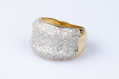 Bague diamant en or jaune 18 carats 2