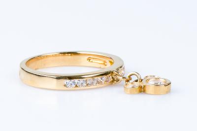 Bague Mickey en or jaune 18 carats ornée de 13 oxydes de zirconium 2