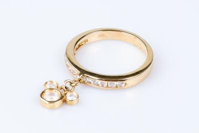 Bague Mickey en or jaune 18 carats ornée de 13 oxydes de zirconium 2
