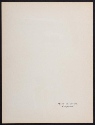 Maurice ESTEVE - Composition, 1964 - Lithographie 2
