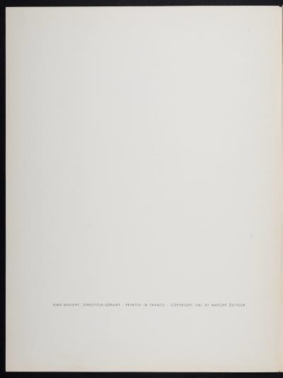 Alberto GIACOMETTI - Couverture Derrière le miroir n° 127, 1961 - Lithographie de couverture 2