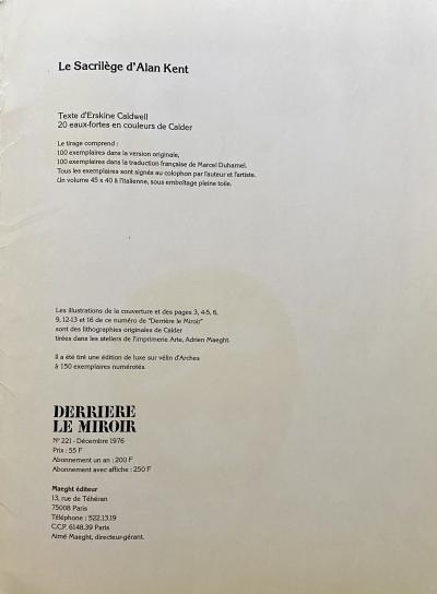 Alexandre Calder, Composition, Derrière Le Mirroir #221, Lithographie 2