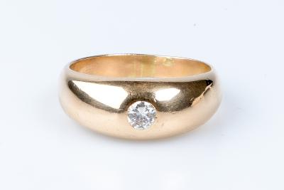 Bague diamant en or jaune 18 carats 2