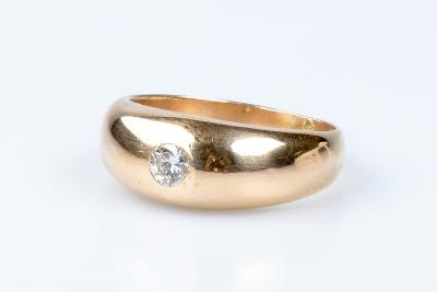 Bague diamant en or jaune 18 carats 2