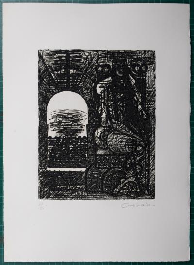 Marcel GROMAIRE ​​​​​​​- Macbeth : Lady Macbeth, 1958 - Original etching (eau-forte) 2