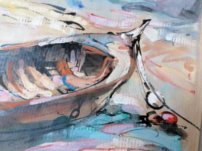 Antoine Faure (1975) - Boat on the beach (2021) 2