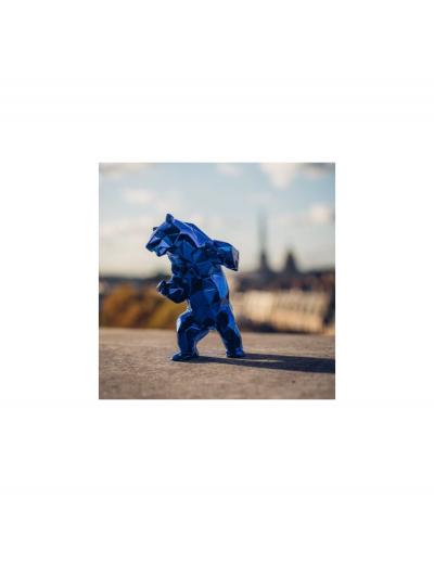 RICHARD ORLINSKI : BEAR SPIRIT BLEU - SCULPTURE ORIGINALE 2