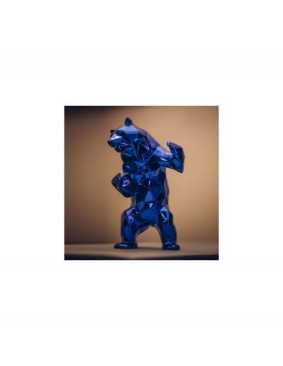 RICHARD ORLINSKI : BEAR SPIRIT BLEU - SCULPTURE ORIGINALE 2