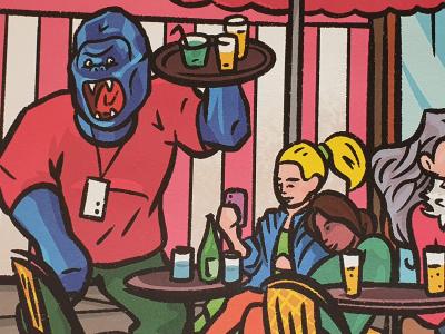 Richard ORLINSKI - Café de Paris, 2022, giclée print 2