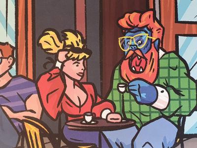 Richard ORLINSKI - Café de Paris, 2022, giclée print 2