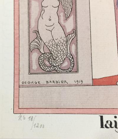 Georges BARBIER - Laissez-moi-Seule!, C. 1919 - Original hand-colored pochoir print with watercolor 2