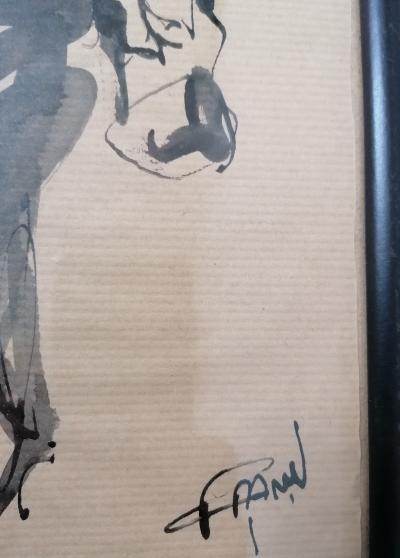 Antoine Faure (1975) - Femme extravagante, 2021 - Encre de Chine sur papier ceaft 2