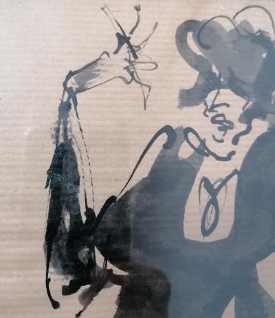 Antoine Faure (1975) - Femme extravagante, 2021 - Encre de Chine sur papier ceaft 2