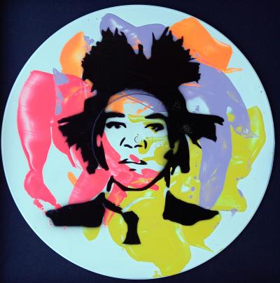 PyB -  Jean Michel Basquiat  , 2022 - Technique mixte sur vinyle 2
