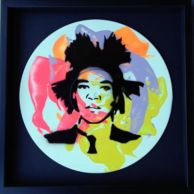 PyB -  Jean Michel Basquiat  , 2022 - Technique mixte sur vinyle 2