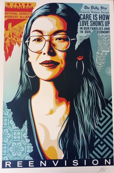 Shepard FAIREY (Obey) - Reenvision  - Impression offset signée au crayon 2