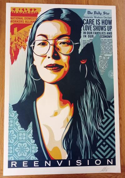 Shepard FAIREY (Obey) - Reenvision  - Impression offset signée au crayon 2