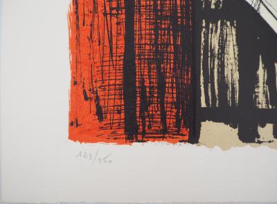 Bernard Buffet - Nature morte au fond rouge - Lithographie originale, signée 2