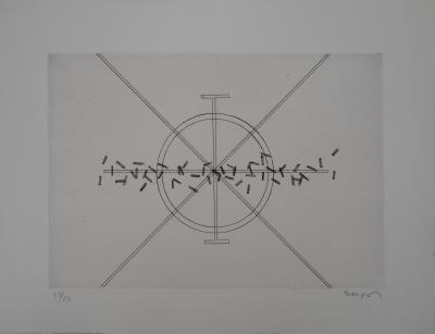 Michel SEUPHOR - Mythologie Imaginaire - Gravure originale, Signée 2