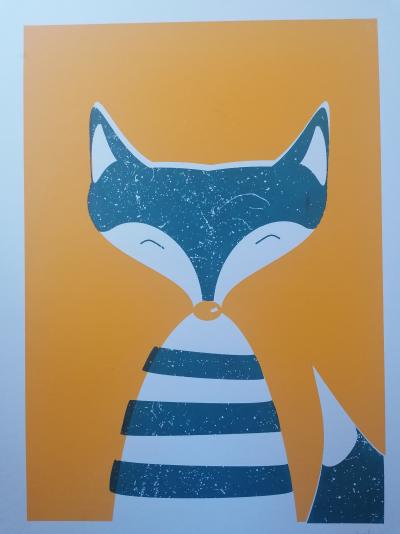 Noémie VARET - Renard vert, 2021 - Lithographie 2