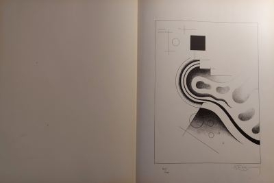 Aimé Félix DEL MARLE Abstract composition (1946) Original lithograph,  Signed in pencil 2