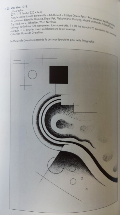 Aimé Félix DEL MARLE Abstract composition (1946) Original lithograph,  Signed in pencil 2
