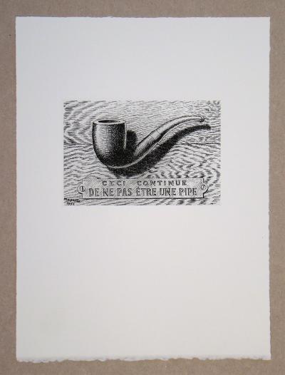 René MAGRITTE (d’après) - Ceci continue de ne pas être une pipe, 2010 - Sérigraphie signée et datée 2