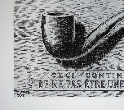 René MAGRITTE (d’après) - Ceci continue de ne pas être une pipe, 2010 - Sérigraphie signée et datée 2
