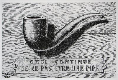 René MAGRITTE (d’après) - Ceci continue de ne pas être une pipe, 2010 - Sérigraphie signée et datée 2