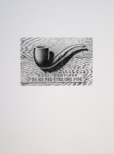 René MAGRITTE (d’après) - Ceci continue de ne pas être une pipe, 2010 - Sérigraphie signée et datée 2