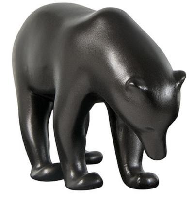 François Pompon (d’après) - Petit Ours brun – Sculpture en résine, patinée à la main