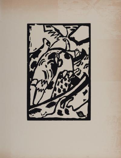 Wassily KANDINSKY - Improvisation 7, Klänge, 1974 - Woodcut in black and white on wove paper. 2