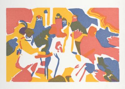 Wassily KANDINSKY - Oriental, Klänge, 1974 - Woodcut in colors on wove paper. 2