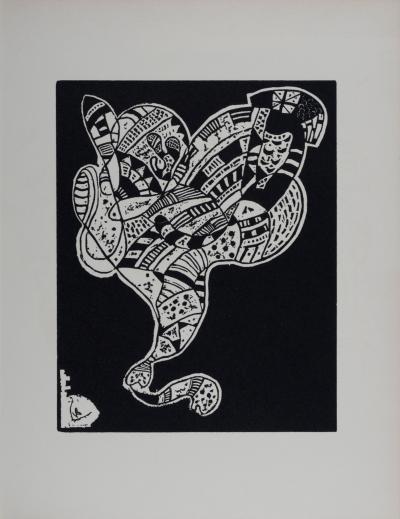 Wassily KANDINSKY - Dix Origin, 1974 - Gravure sur bois en noir et blanc sur papier vélin. 2