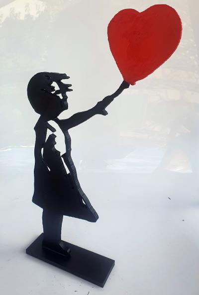 PYB - Banksy girl, 2024 - Sculpture pop street art 2